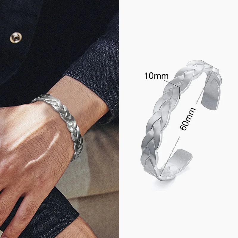 Pulseira Masculina Premium em Aço Inoxidável Dourado