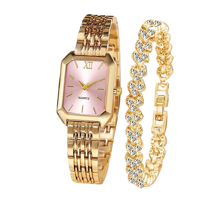 Relógio Feminino Elegante com Pulseira Strass