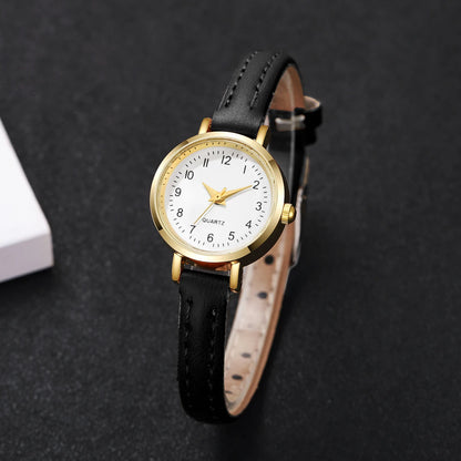 Relógio Feminino Minimalista Pulseira de Couro