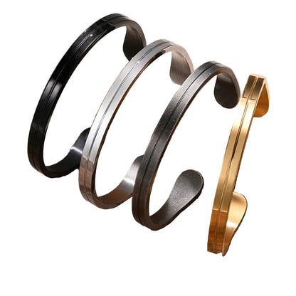 Pulseira Masculina Premium em Aço Inoxidável Dourado