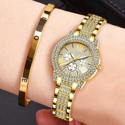 Relógio Feminino Luxo com Brilho em Strass ✨