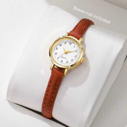 Relógio Feminino Minimalista Pulseira de Couro