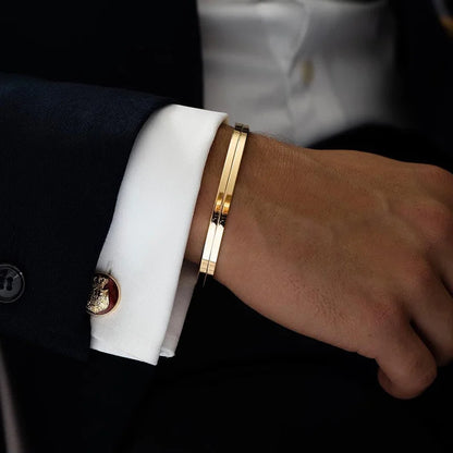 Pulseira Masculina Fina em Aço Inoxidável