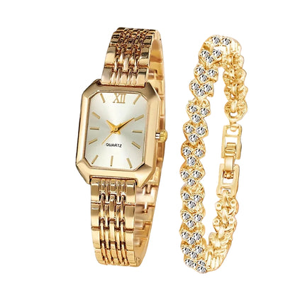 Relógio Feminino Elegante com Pulseira Strass