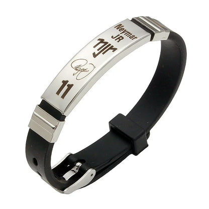 Pulseira Masculina Futebol Messi, Ronaldo, Neymar.