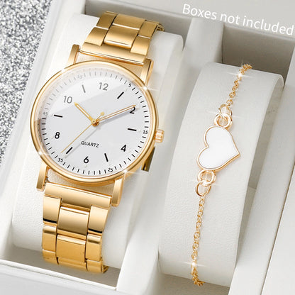 Kit Relógio Feminino com Mostrador Árabe + Pulseiras