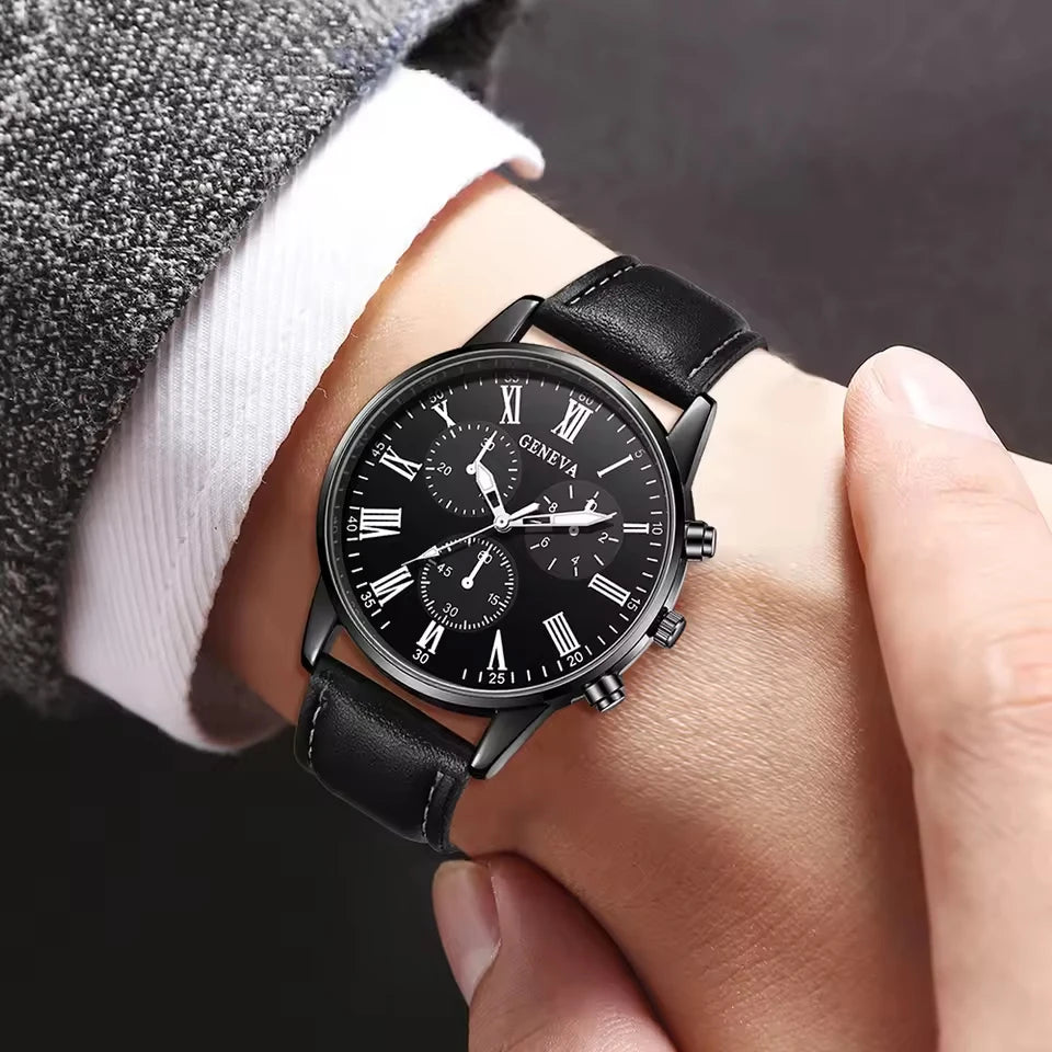 Relógio Masculino + Pulseira Elegante