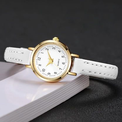 Relógio Feminino Minimalista Pulseira de Couro